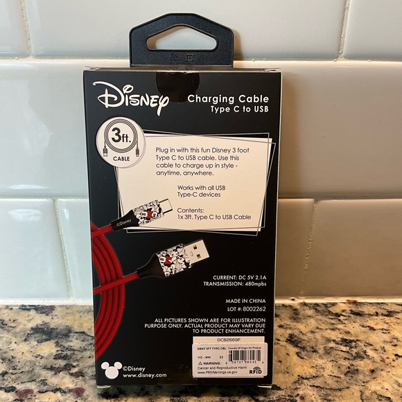 Disney Minnie Mouse 3ft USB to USB-C. SEND ME AN OFFER! - Picture 2 of 8